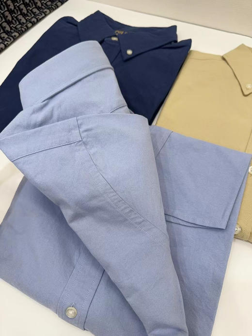 323-3 跑量 极限特惠 小马情侣款 高支精梳棉 纯色 休闲舒适衬衫 商品图10