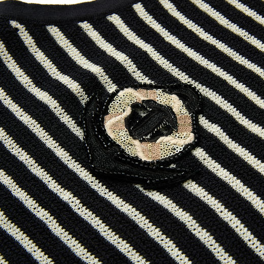 谜底针织衫无袖2026夏季新品H型老钱风polo领质感毛衣女262MZ0776 商品图3