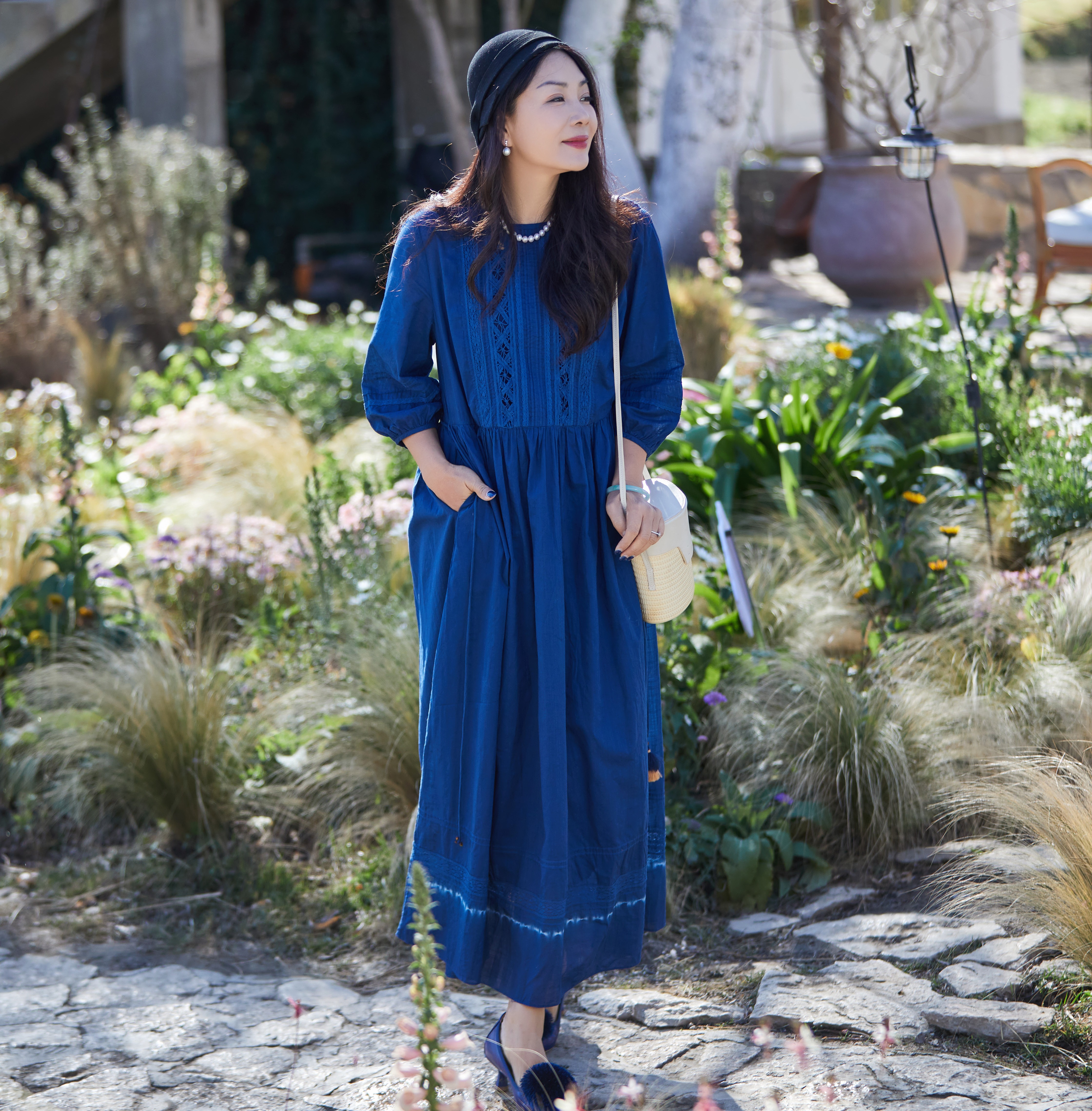 【林栖设计小店】手工腰绳|百搭多色优雅镂空花边2026夏新款连衣裙两件套1962119