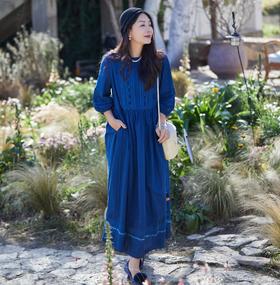 【林栖设计小店】手工腰绳|百搭多色优雅镂空花边2026夏新款连衣裙两件套1962119