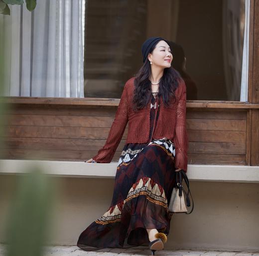 【林栖设计小店】手工系带|多色镂空肌理2026夏新款毛织外套针织两件套1962165 商品图3