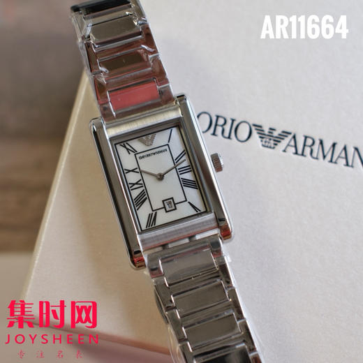 原单阿玛尼AR11664 方形女士腕表｜当贝壳遇上钢魂，腕间绽放的静谧光芒 商品图4