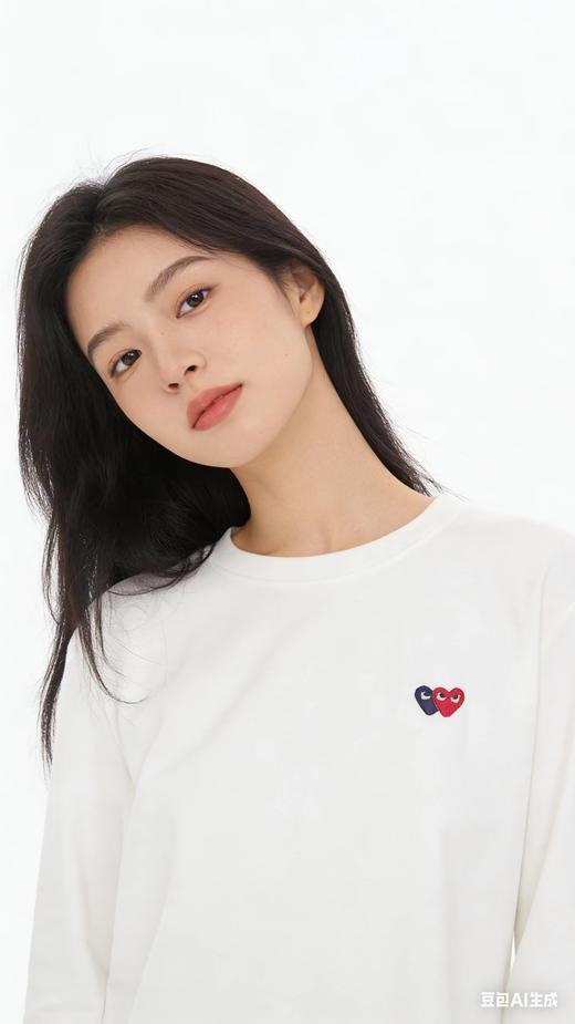 F032369磨毛长T简约日系通勤风百搭基础款圆领T恤上衣 商品图4