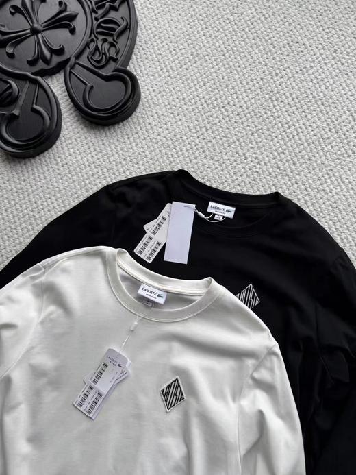 F032361春季百搭新款简约菱形刺绣LOGO休闲运动长袖T恤 商品图4