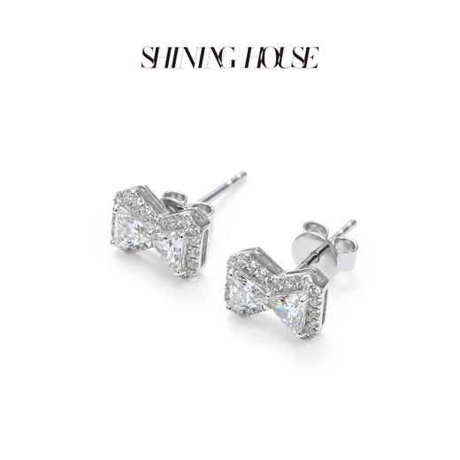 Forever·永恒之环系列 [ShiningHouse培育] 18k金钻石耳饰 专利特切钻石星运钻人工真钻人造钻石K金耳饰时尚钻石耳钉耳环【此商品不支持7天无理由退货退款】 商品图2