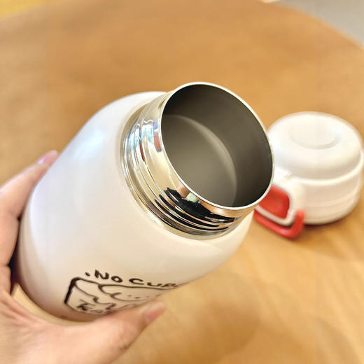 【高颜值吸管水杯】316不锈钢保温杯高颜值儿童双饮弹跳杯便携户外学生吸管水杯。ya 商品图3