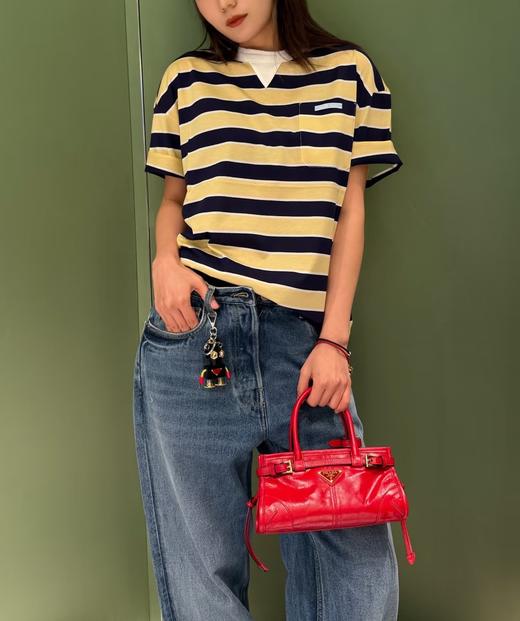 女款宽松条纹短袖T恤ji020 商品图3