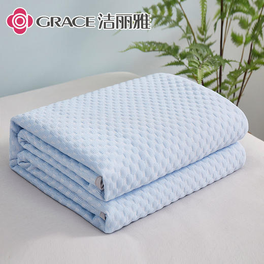 洁丽雅冰川蓝.3D豆豆冰丝按摩凉席三件套CP948A 商品图4