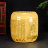 黄琉璃骨灰坛地藏王般若波罗蜜多心经骨灰桶骨灰坛20*20cm 商品缩略图0