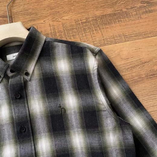 F032341时尚个性春季法兰绒男士休闲通勤衬衣长袖衬衫 商品图8