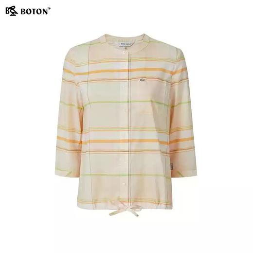 波顿夏季女士七分袖格子衬衫 软糯挺括百搭LS068225 商品图5