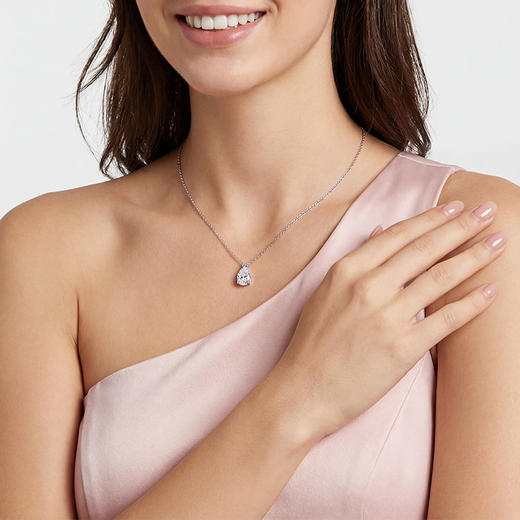 Ease·Shining系列 ShiningHouse[培育] 18k金钻石吊坠 梨形人工真钻人造钻石K金吊坠简约钻石吊坠钻石吊坠悦己送礼臻选（单吊坠，图片仅展示）【此商品不支持7天无理由退货退款】 商品图4