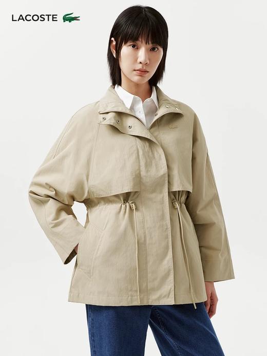 【9.5折】5楼法国鳄鱼LACOSTE法国鳄鱼女装26春夏新款中长款宽松派克大衣外套|BF6852-98-166吊牌价2390折后价2271 商品图1