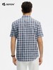 波顿夏季男士天蓝白格子短袖衬衫｜清爽百搭，一件点亮夏日衣橱MS112225 商品缩略图2
