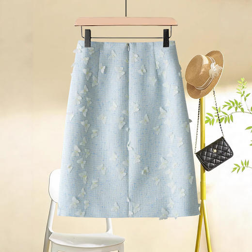 丁摩 熟女风提花半身裙女春夏新款高腰显瘦A字裙百搭半裙子 6ZF-7169 商品图4