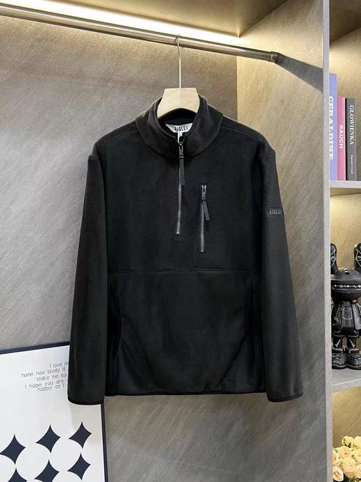 F032342风格百搭户外保暖透气不闷汗半拉链抓绒衣上衣 商品图11