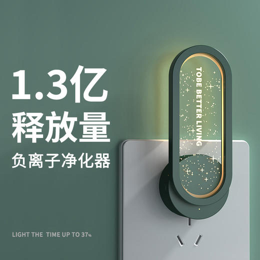 负离子空气净化器 家用卫生间除异味除臭除甲醛器满天星氛围灯 商品图0