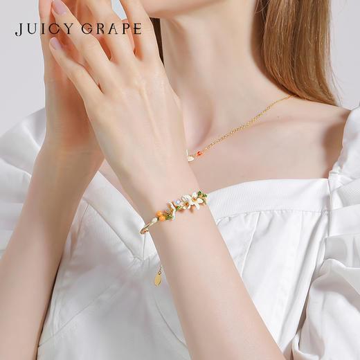 【焕新季】Juicy Grape原创橙花手镯轻奢小众法式小金桔手链生日礼物送女友 商品图2