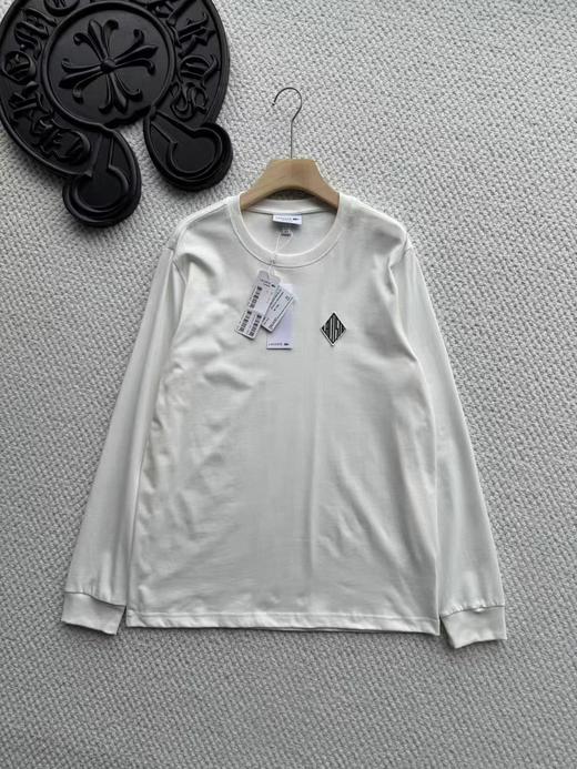 F032361春季百搭新款简约菱形刺绣LOGO休闲运动长袖T恤 商品图7