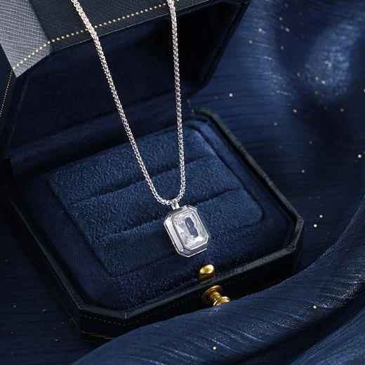子佩集【璀璨流年】银S925套链【FYL-1936】项链时尚方块方牌2601 商品图0