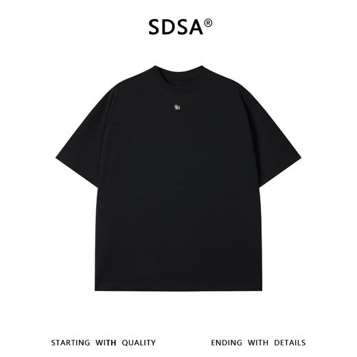 26605SDSA男装2026新款轻奢极简风横纹金属字母设计圆领短袖T恤百搭 商品图1