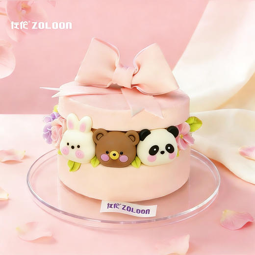 半糖｜软萌花礼（芭乐抹茶可莉卷）巧克力翻糖装饰 商品图0