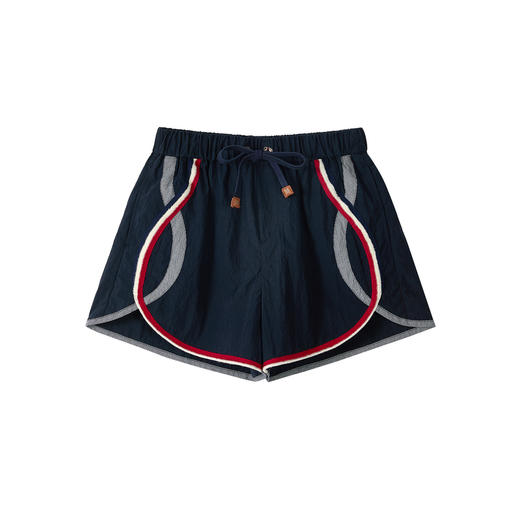 谜底撞色休闲短裤2026夏季新品动感活力抽绳腰头裤子女262MK0499 商品图4