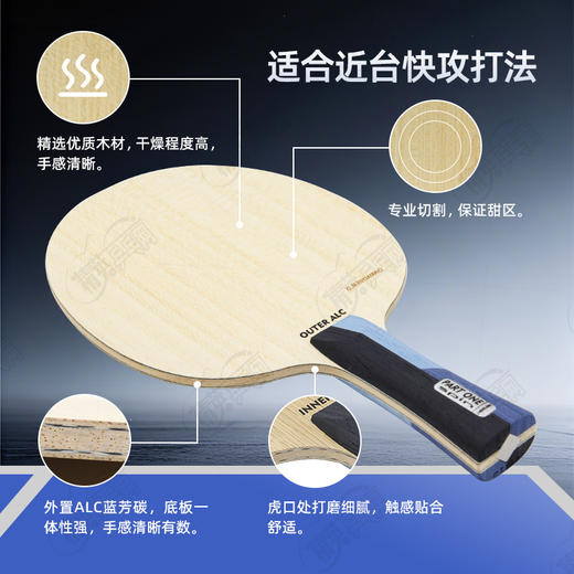 【送三星球】卓隆&郗恩庭乐章旋转spin乒乓球拍底板外置ALC弧圈快攻型乒乓底板 商品图1