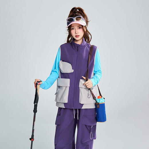 LUCKY DEER/幸运鹿情侣款防泼水运动时尚防风运动马甲 商品图0