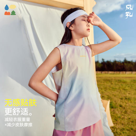 【凉感运动无袖背心】森林棠26夏款清凉透气舒适百搭儿童圆领无袖上衣40662025 商品图2