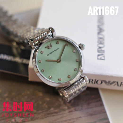 原单阿玛尼AR11667 女士腕表｜表径28mm 浅绿秘境，腕间的“小家碧玉”美学 商品图1
