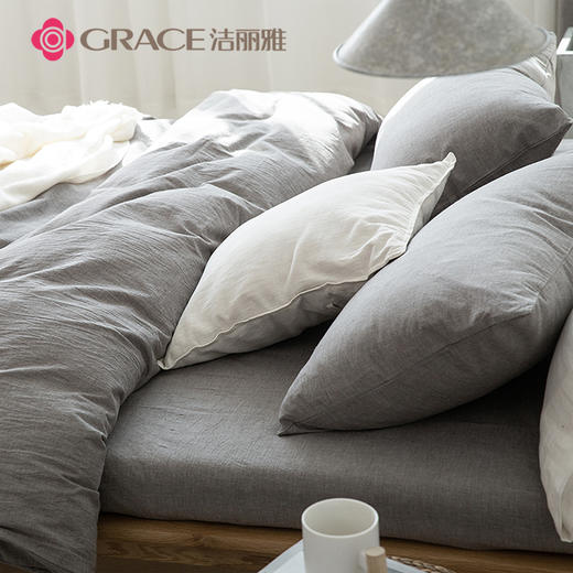 洁丽雅（Grace)烟絮.全棉色织水洗棉四件套JLY25703 商品图4