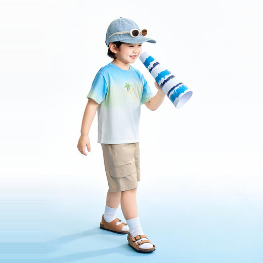 【实体店同款】男童全腰梭织中裤夏季新款安奈儿童装XB626177 商品图6