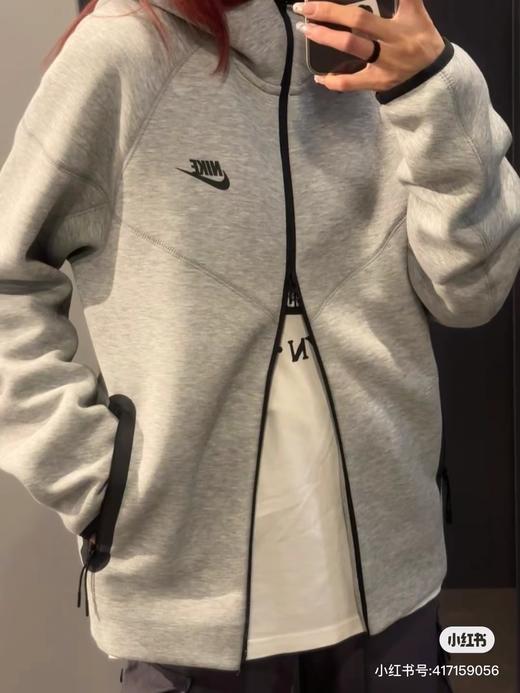 F032380男子全长拉链开襟连帽衫连帽衫针织休闲拼接拉链外套 商品图8