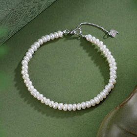 子佩集【白露凝珠】银S925珍珠惜王妃手链【SPB0450003】2.5*4mm珠2601