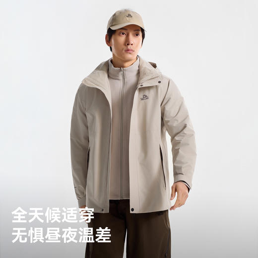 伯希和三合一冲锋衣女2026新款防风防水可拆卸户外运动春季外套男 商品图3