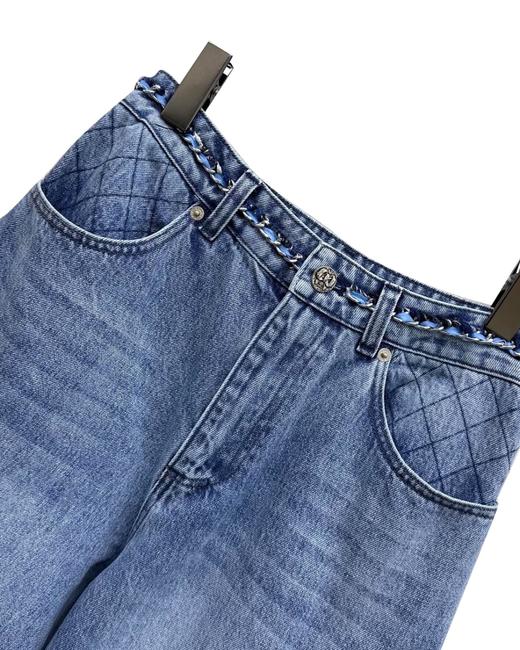 女款编织花边牛仔裤长裤 可配套装la025 商品图2