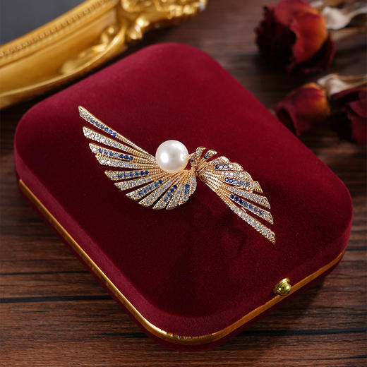 子佩集【闪耀之光】珍珠惜王妃胸针【ZXXZ006】9mm珠镀金旋转2601 商品图3