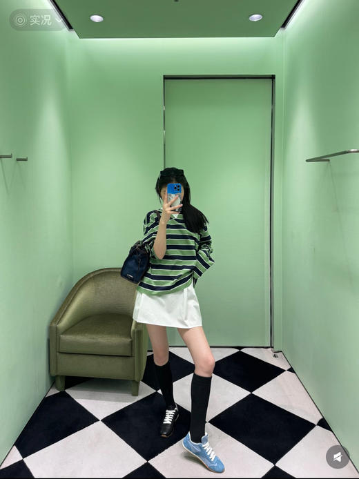 普拉达 26新款 复古条纹党本命款短袖T恤 商品图7