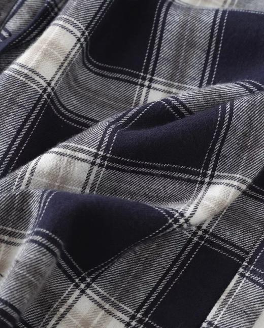 F032360水洗磨毛挺阔有型格纹字母织带休闲长裤睡裤 商品图5