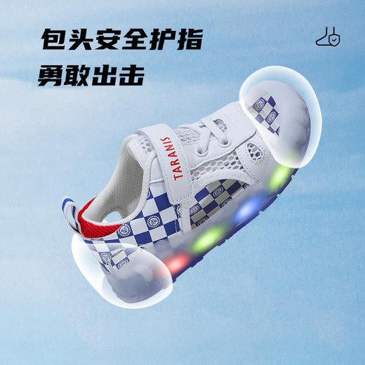 泰兰尼斯夏季小童段炫彩闪灯鞋凉鞋T06X3B2879 商品图6