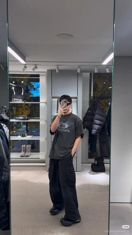 世家 2026春夏烟雾系列水洗雪花圆领短袖T恤 Z-15892 商品图3