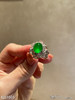 高冰种艳绿蛋面戒指【6211503】具体价格微信咨询 商品缩略图0
