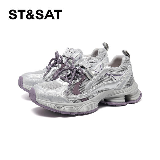 星期六26春新款复古运动潮流厚底老爹鞋SSE1112025 商品图3