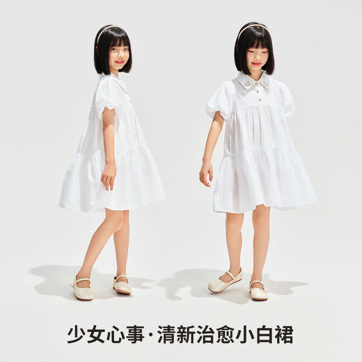 【清仓捡漏】【120-165】【可可鸭】女童夏季翻领连衣裙 商品图2