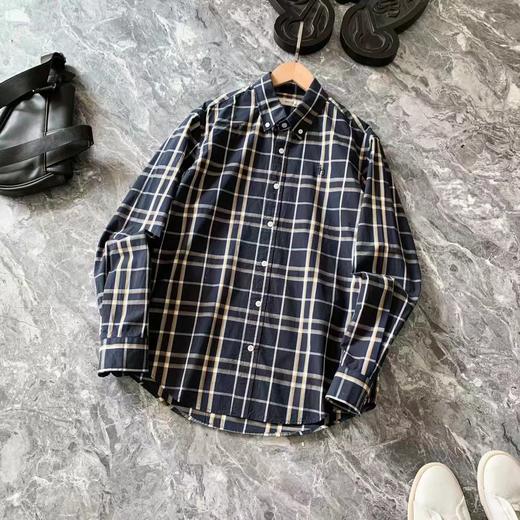 F032343男装春季新款新品时尚撞色格纹纯棉衬衫外套 商品图0
