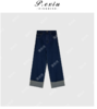 03-4潘依绣丁丁宠粉夏季新款韩版高腰显瘦复古翻遍宽松百搭牛仔阔腿裤W48672 商品缩略图0