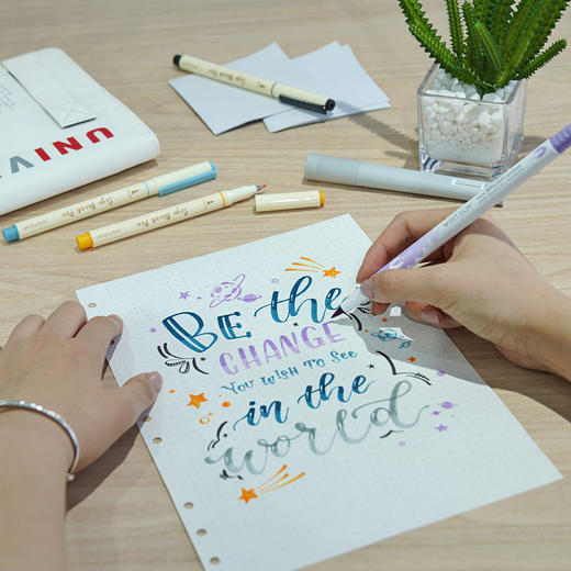 点石制笔AZ花体彩色笔 | 书写流畅、适合日常记录&创意设计、彰显独特风格与专业质感 商品图4