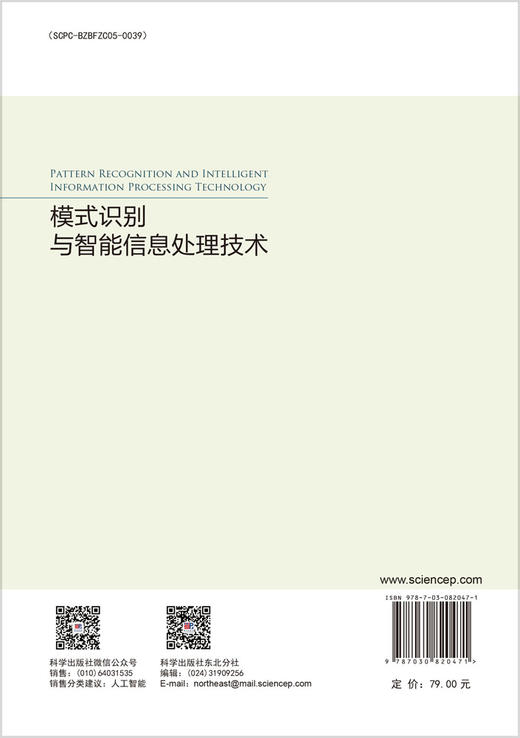 模式识别与智能信息处理技术 柳长源 9787030820471 商品图1