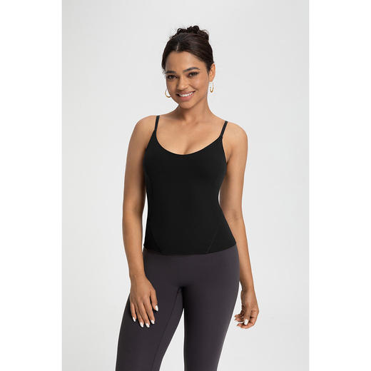 （Lu同源）火桐hooton NILIT运动系列 带胸垫长款裸感瑜伽背心 商品图2